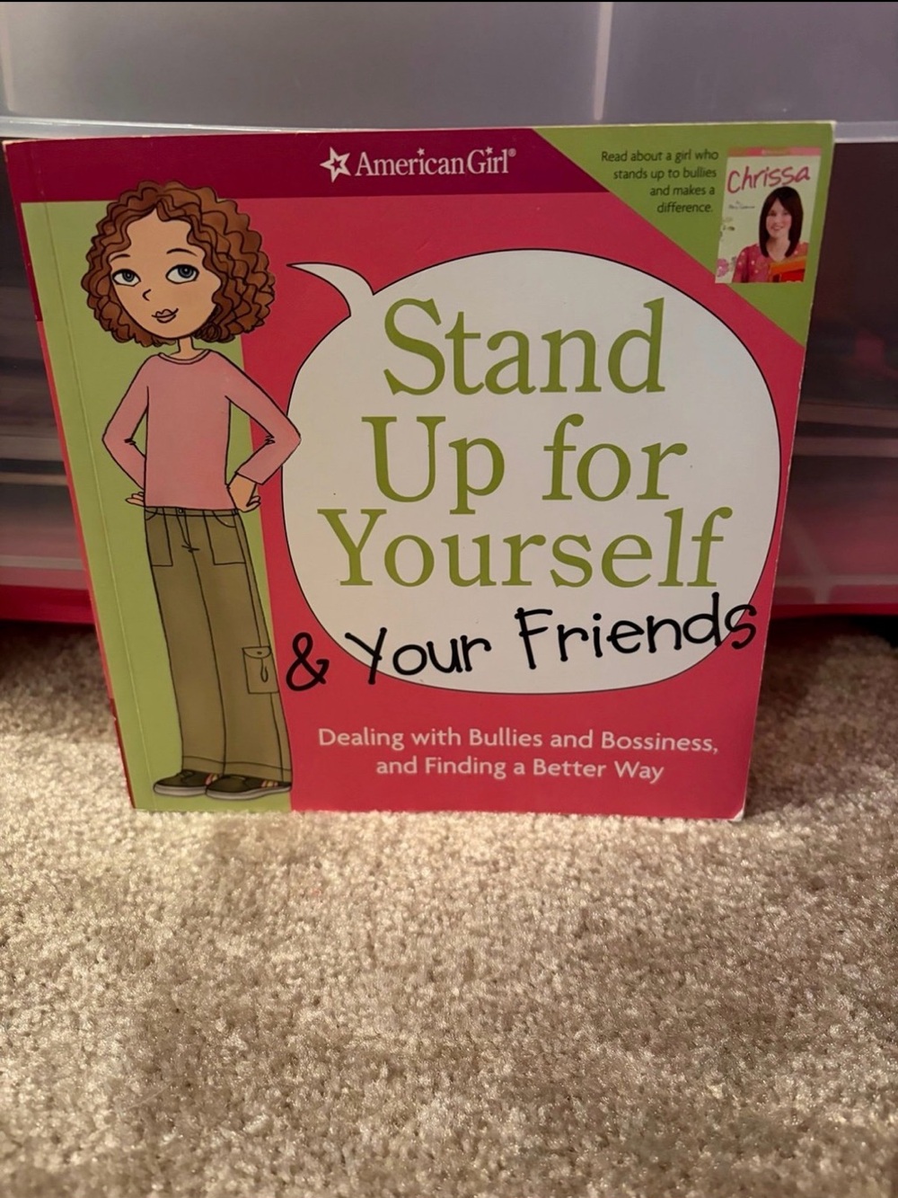 American Girl Pink and Green 'Stand Up for Yourself & Your Friends' Book